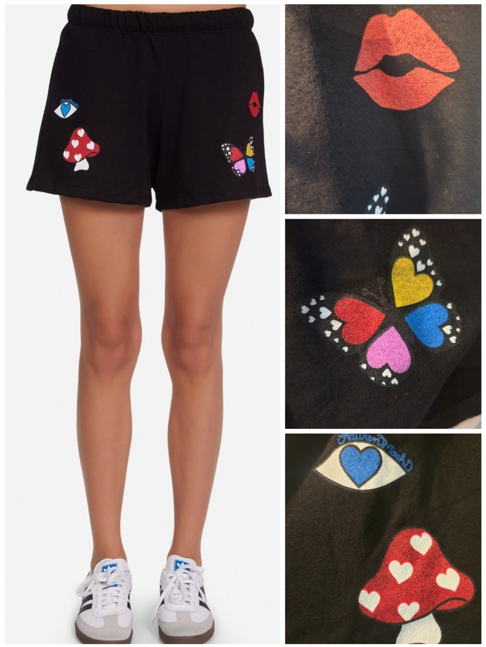 Lauren Moshi Zoa Love Collage shorts
